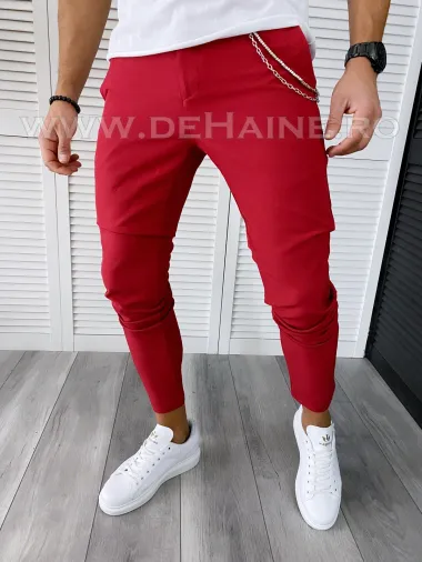 Pantaloni barbati casual regular fit rosii B1750 F3-5 /8-5 E ~